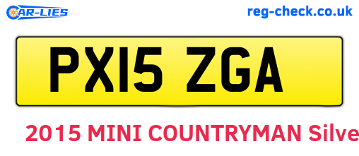 PX15ZGA are the vehicle registration plates.