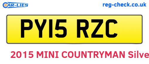 PY15RZC are the vehicle registration plates.