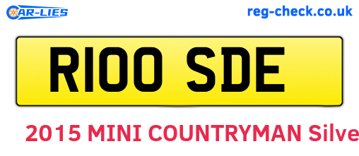 R100SDE are the vehicle registration plates.