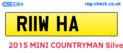 R11WHA are the vehicle registration plates.