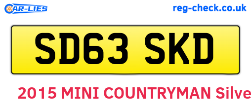 SD63SKD are the vehicle registration plates.