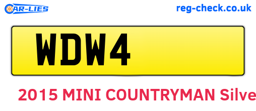 WDW4 are the vehicle registration plates.