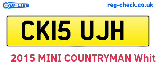 CK15UJH are the vehicle registration plates.
