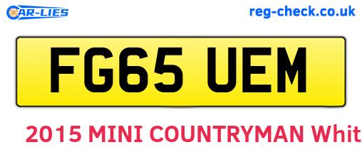 FG65UEM are the vehicle registration plates.