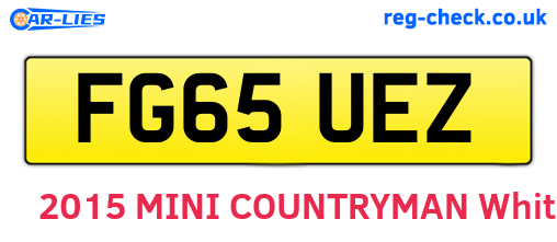 FG65UEZ are the vehicle registration plates.