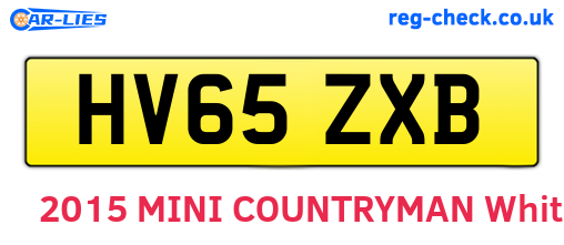 HV65ZXB are the vehicle registration plates.