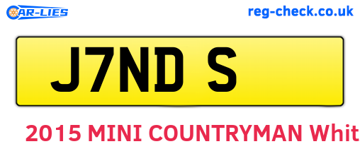 J7NDS are the vehicle registration plates.
