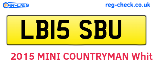 LB15SBU are the vehicle registration plates.