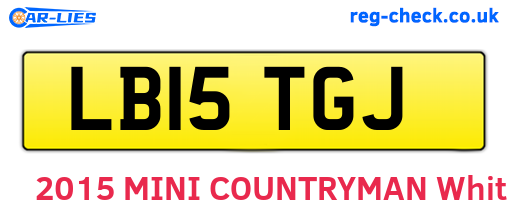 LB15TGJ are the vehicle registration plates.