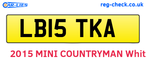 LB15TKA are the vehicle registration plates.