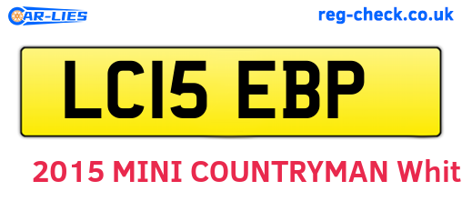 LC15EBP are the vehicle registration plates.