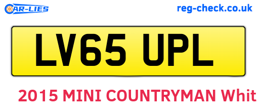 LV65UPL are the vehicle registration plates.