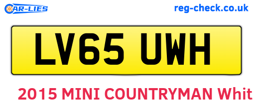 LV65UWH are the vehicle registration plates.
