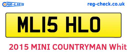 ML15HLO are the vehicle registration plates.