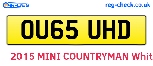 OU65UHD are the vehicle registration plates.