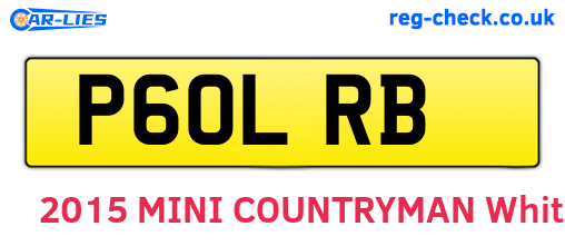 P60LRB are the vehicle registration plates.