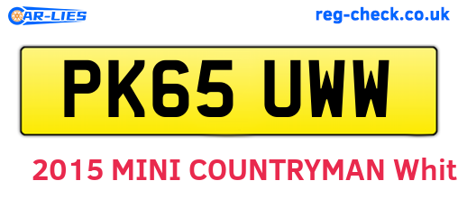 PK65UWW are the vehicle registration plates.
