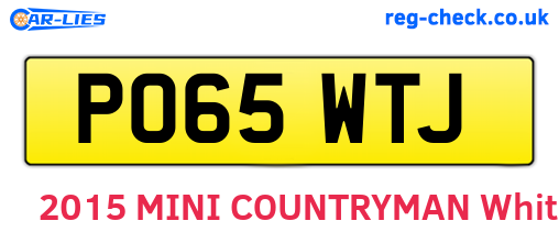 PO65WTJ are the vehicle registration plates.