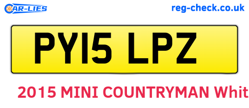 PY15LPZ are the vehicle registration plates.