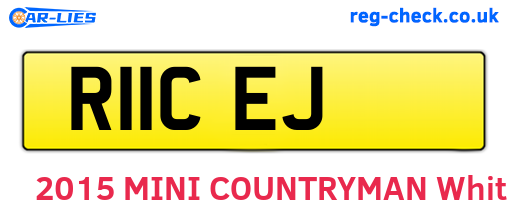 R11CEJ are the vehicle registration plates.
