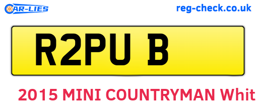 R2PUB are the vehicle registration plates.