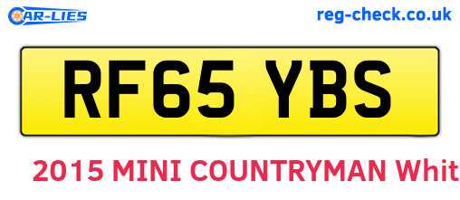 RF65YBS are the vehicle registration plates.