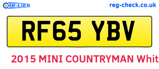RF65YBV are the vehicle registration plates.