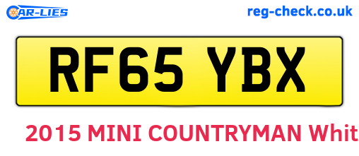 RF65YBX are the vehicle registration plates.
