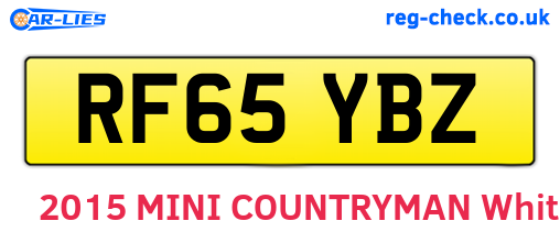 RF65YBZ are the vehicle registration plates.