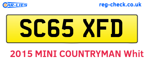 SC65XFD are the vehicle registration plates.