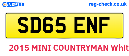 SD65ENF are the vehicle registration plates.