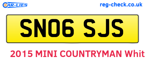 SN06SJS are the vehicle registration plates.