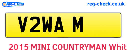 V2WAM are the vehicle registration plates.