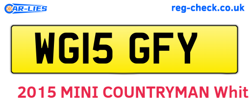 WG15GFY are the vehicle registration plates.
