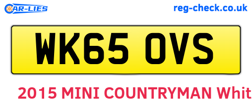 WK65OVS are the vehicle registration plates.