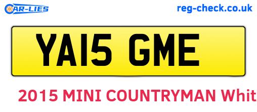 YA15GME are the vehicle registration plates.