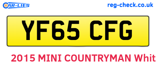 YF65CFG are the vehicle registration plates.