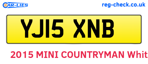 YJ15XNB are the vehicle registration plates.