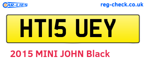HT15UEY are the vehicle registration plates.