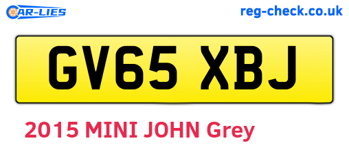 GV65XBJ are the vehicle registration plates.
