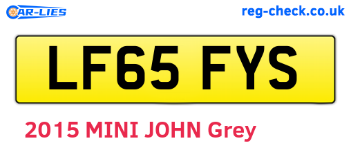 LF65FYS are the vehicle registration plates.