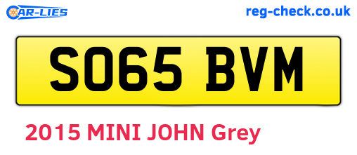 SO65BVM are the vehicle registration plates.