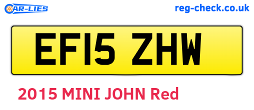 EF15ZHW are the vehicle registration plates.