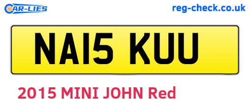 NA15KUU are the vehicle registration plates.