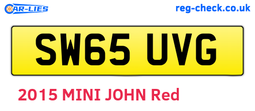 SW65UVG are the vehicle registration plates.