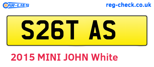 S26TAS are the vehicle registration plates.