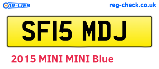SF15MDJ are the vehicle registration plates.