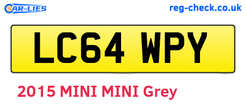 LC64WPY are the vehicle registration plates.