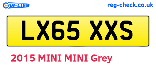 LX65XXS are the vehicle registration plates.