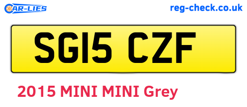 SG15CZF are the vehicle registration plates.